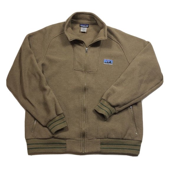 Patagonia Other - Vintage Patagonia Phils Fleece Retro Big Logo Full Zip Jacket Brown Large 25765
